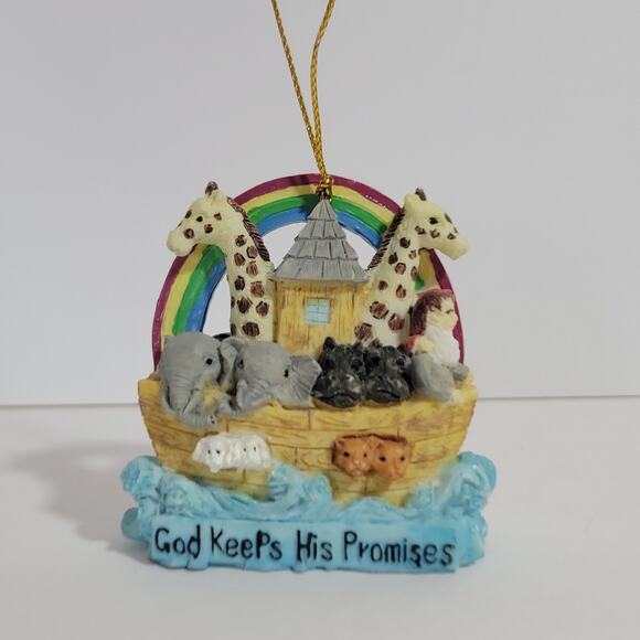 90s God Keeps His Promises Noahs Ark Christmas Ornament - Picture 1 of 3